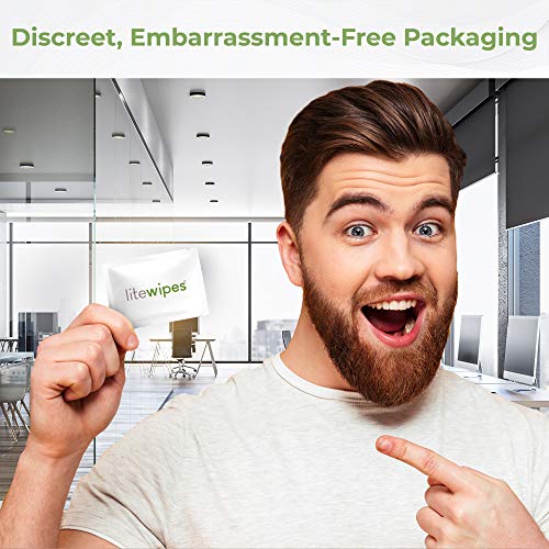 Litewipes Individual Flushable Wipes for Adults, Unscented with Aloe & Hypoal...