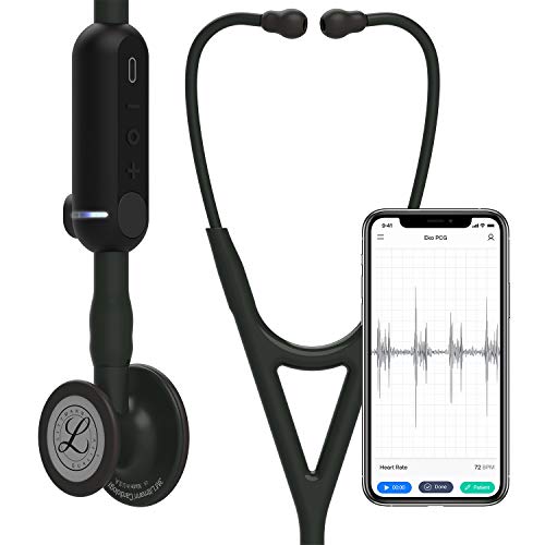 3M™ Littmann® CORE Digital Stethoscope, Black Chestpiece, Tube, Stem and Head...