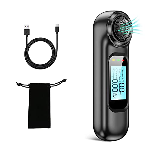 LIUPING New Breathalyzer Portable Non-Contact Alcohol Breath Tester with Digi...