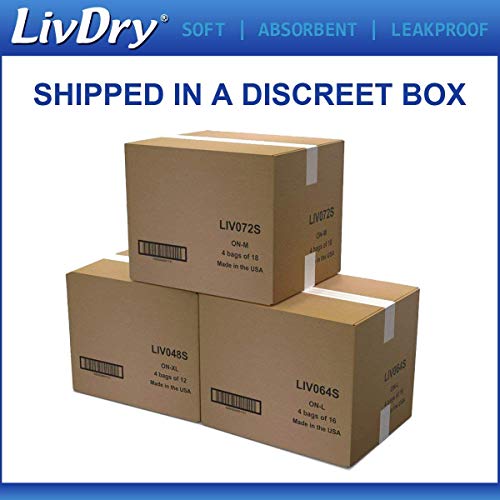 Incontinence Booster Pads by LivDry | Extra Absorbent Protection for Adults, ...