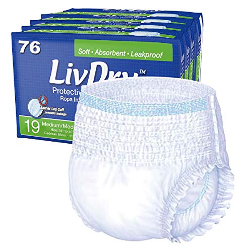LivDry Adult Incontinence Underwear, Extra Comfort Absorbency, Leak Protectio...