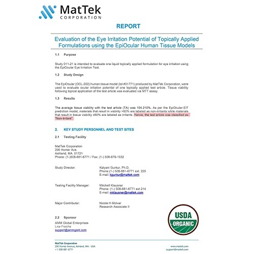 USDA Organic Castor Oil for Eyelashes and Eyebrows - All Natural Cold Pressed...