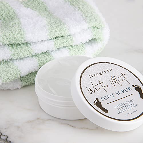 Live Green Bath and Body Gift Set- Foot Spa Set with Fuzzy Socks, Lotion, and...