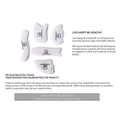 Gua Sha Scraping Massage Tool Jade Set Facial Back Massager for Physical Ther...