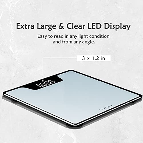 LIVIN Digital Body Weight Scale, Digital Bathroom Scale w/ Extra Large LED Di...