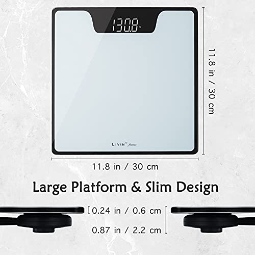 LIVIN Digital Body Weight Scale, Digital Bathroom Scale w/ Extra Large LED Di...