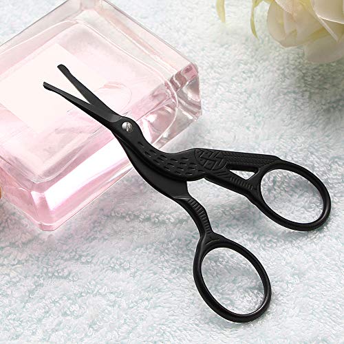 LIVINGO 3.5" Rounded Tip Vintage Stork Scissors, Professional Stainless Steel...