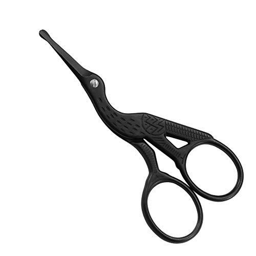 LIVINGO 3.5" Rounded Tip Vintage Stork Scissors, Professional Stainless Steel...