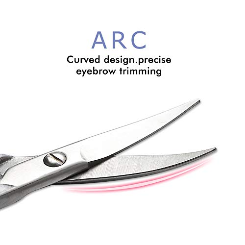 LIVINGO Premium Curved and Rounded Nose Hair Scissors for Men, 2 PC Set Nail ...