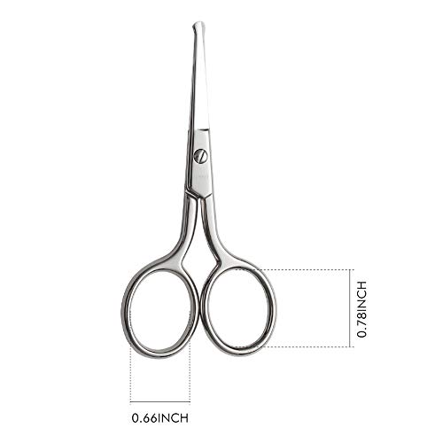 LIVINGO Premium Manicure Rounded Tip Scissors Multi-purpose Stainless Steel C...