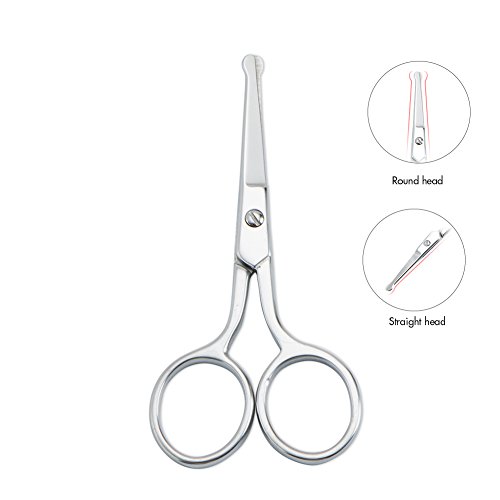 LIVINGO Premium Manicure Rounded Tip Scissors Multi-purpose Stainless Steel C...
