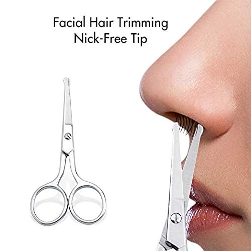 LIVINGO Premium Manicure Rounded Tip Scissors Multi-purpose Stainless Steel C...