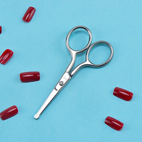 LIVINGO Premium Manicure Rounded Tip Scissors Multi-purpose Stainless Steel C...