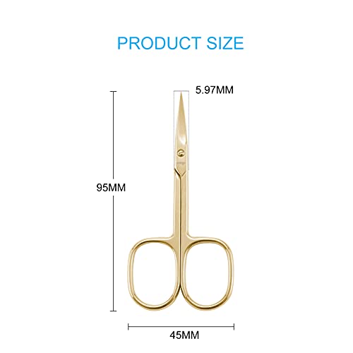 LIVINGO Stainless Steel Cuticle Nail Scissors, Premium Sharp Curved Blade Mul...