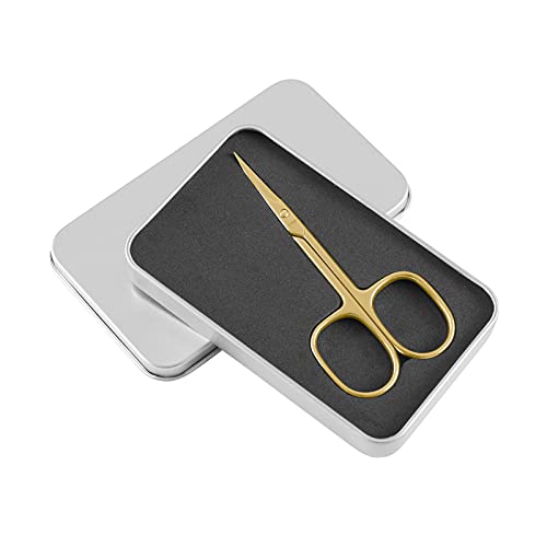 LIVINGO Stainless Steel Cuticle Nail Scissors, Premium Sharp Curved Blade Mul...