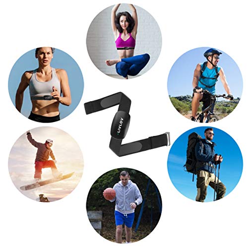 LIVLOV V6 Heart Rate Monitor Chest Strap, Bluetooth ANT+ Heart Rate Sensor Wa...