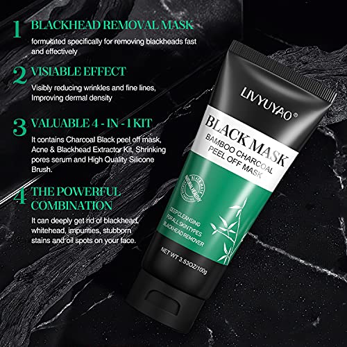 Blackhead Remover Mask Blackhead Peel Facial Mask Charcoal Facial Mask,With H...