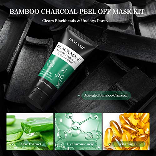 Blackhead Remover Mask Blackhead Peel Facial Mask Charcoal Facial Mask,With H...