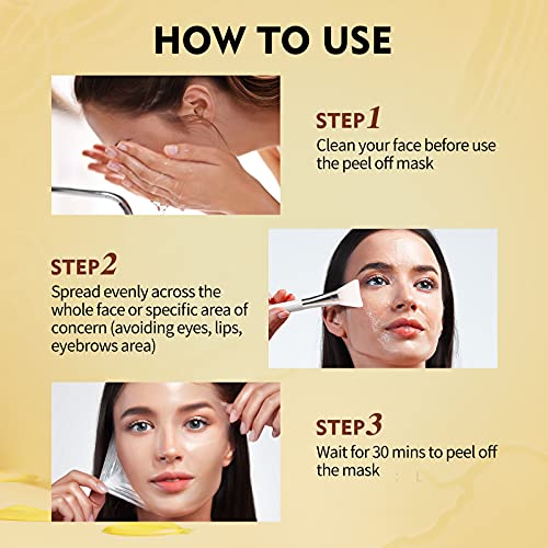 LIVYUYAO.COM 4 In 1 Calendula Peel Off Mask,Peel Off Facial Mask With 30Ml VC...