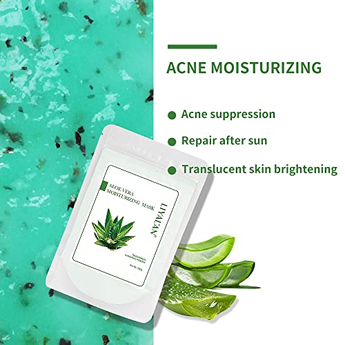 Liyalan Aloe Vera Moisturizing Facial Mask Skin Care Soft Mask Powder Collage...