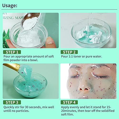 Liyalan Aloe Vera Moisturizing Facial Mask Skin Care Soft Mask Powder Collage...