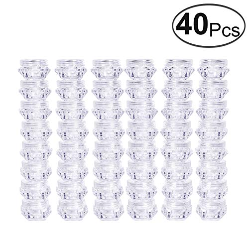 LIYAR 5g Cosmetic Jars Makeup Plastic Jars BPA FREE Samples Lip Balm Containe...