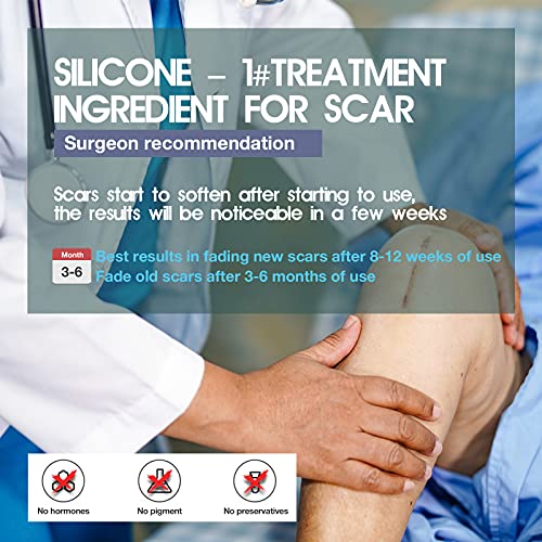 Medical Grade Soft Silicone Tape 1'' x 70'', 35 Sheets Easy to Tear Soft Sili...