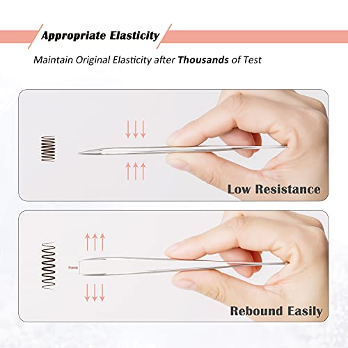 LANKIZ Eyelash Extension Tweezers Set 5 PCS for Volume Lash Extensions Stainl...