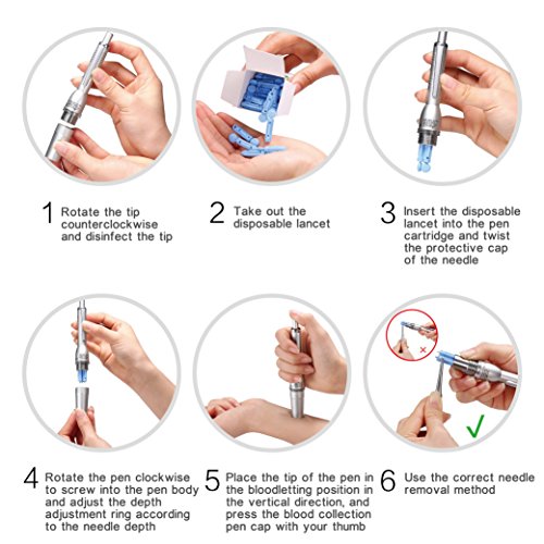 Lancing Device for Three Needles of Safety Steril Acupuncture and Cupping wit...