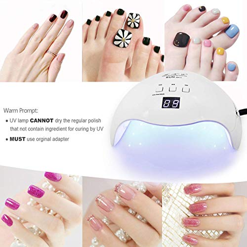 Gel UV LED Nail Lamp,LKE Nail Dryer 40W Gel Nail Polish UV LED Light with 3 T...