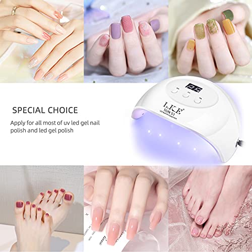 UV LED Nail Lamp, LKE Nail Dryer 72W Gel Nail Polish Curing Lamp UV Nail Lamp...
