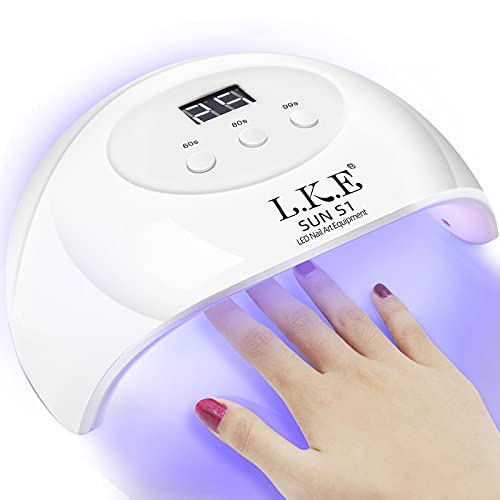 UV LED Nail Lamp, LKE Nail Dryer 72W Gel Nail Polish Curing Lamp UV Nail Lamp...