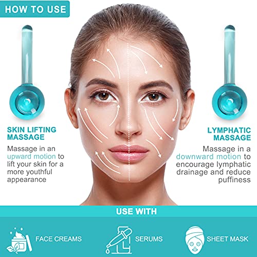 Cold Globes for Facials, Facial Tools Skin Care Tools, Ice Face Roller Massager