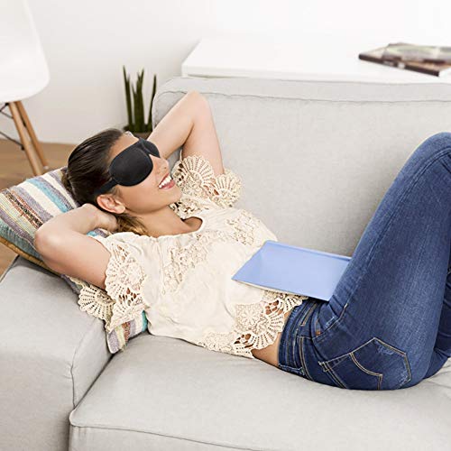 Sleep Mask 3 Pack, Upgraded 3D Contoured 100% Blackout Eye Mask for Sleeping ...