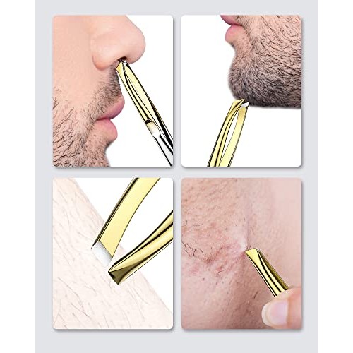 llano Tweezers, Professional Precision Eyebrow Tweezers for Women and Men, St...