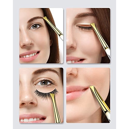 llano Tweezers, Professional Precision Eyebrow Tweezers for Women and Men, St...