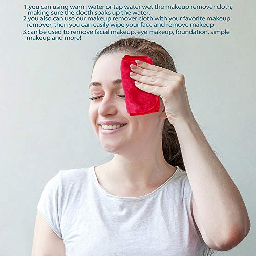 Makeup Remover Cloth 3 Pack + Spa Hairband 1 Pack - Reusable Microfiber Towel...