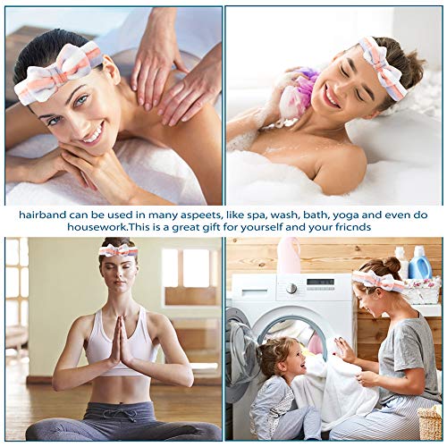 Makeup Remover Cloth 3 Pack + Spa Hairband 1 Pack - Reusable Microfiber Towel...