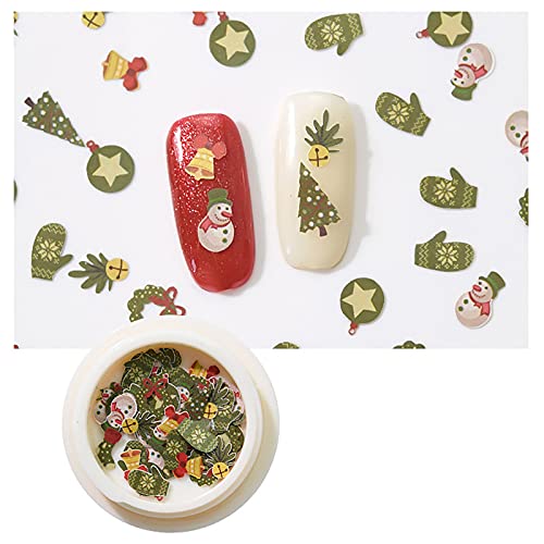 Lnrueg Christmas Nail Decorations Colorful 12 Boxes Tree DIY Santa Claus Snow...