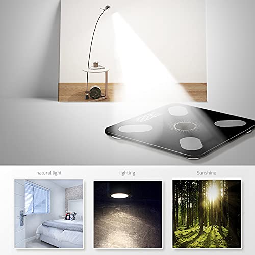 Lnrueg Digital Body Weight Scale Accurate Tempered Glass High Precision Bathr...