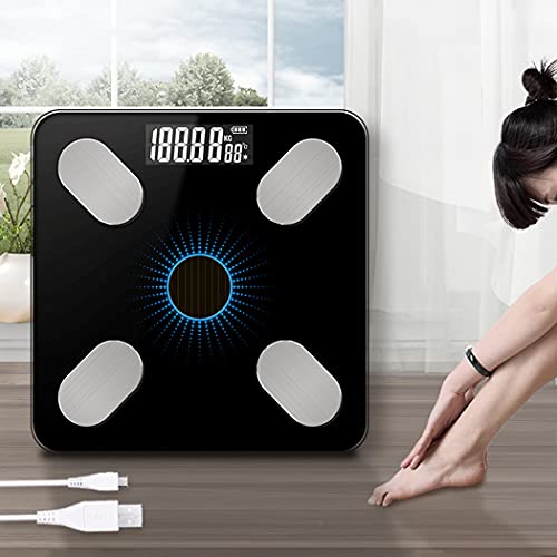 Lnrueg Digital Body Weight Scale Accurate Tempered Glass High Precision Bathr...