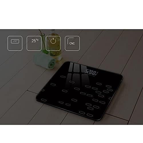 Lnrueg Digital Body Weight Scale Rechargeable Tempered Glass Accurate Automat...