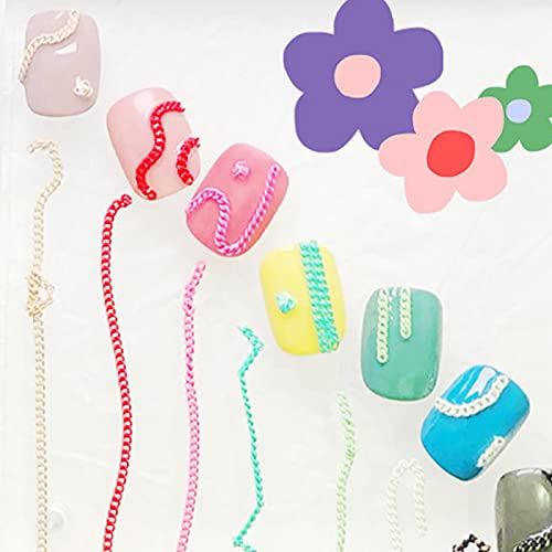 Lnrueg Nail Art Decorations DIY 12PCS Fashion Assorted Punk 3D Metal Nail Acc...