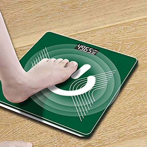 Lnrueg Rechargeable Tempered Glass Heavy Duty Digital Body Weight Scale High-...