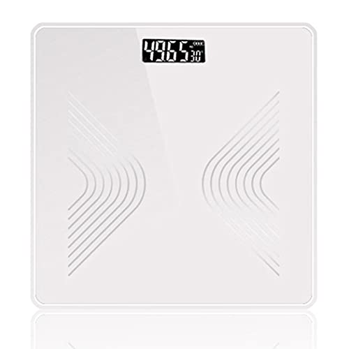 Lnrueg Rechargeable Tempered Glass Heavy Duty Digital Body Weight Scale High-...