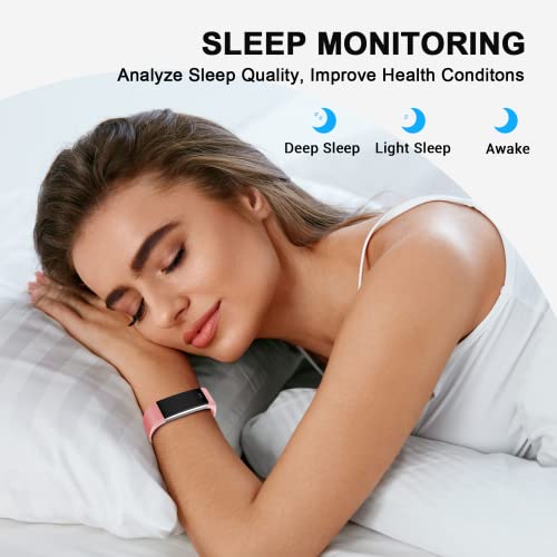 Lnvvt Fitness Tracker with Heart Rate, Waterproof Fitness Watch with Sleep & ...