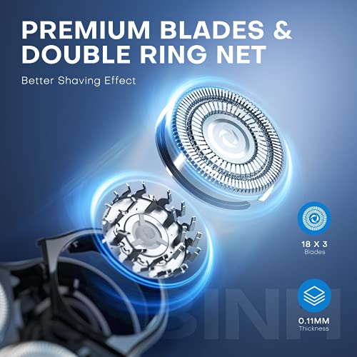 LOBINH Electric Razor for Men, Rechargeable Electric Rotary Shaver, Washable ...