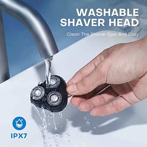 LOBINH Electric Razor for Men, Rechargeable Electric Rotary Shaver, Washable ...