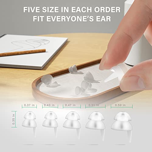 Hearing Aid Domes, LOFIR Power Domes with Noise Reduction, Ear Domes Double L...