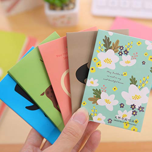 LOHONER Tissue Makeup Cleansing Oil Absorbing Papers Cute Cartoon Blotting Fa...